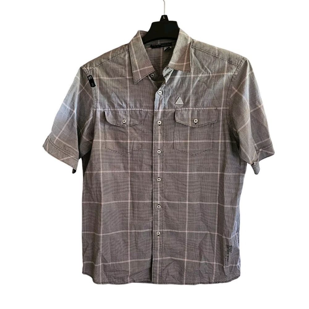 Rocawear Shirt Men's Medium Multicolor Plaid Short Sleeve Button Up‎